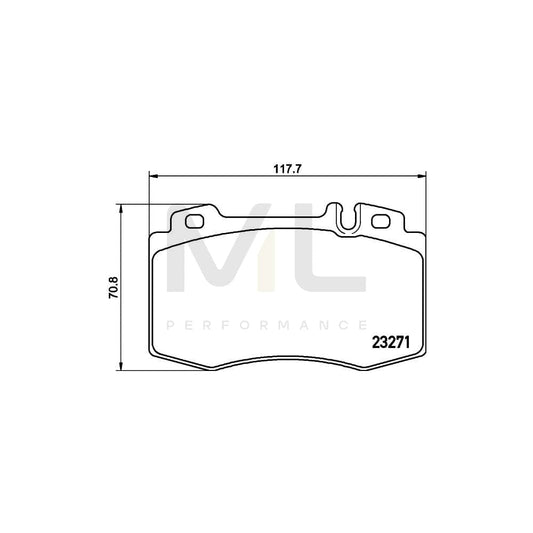 Hella 8DB 355 008-691 Brake Pad Set Prepared For Wear Indicator