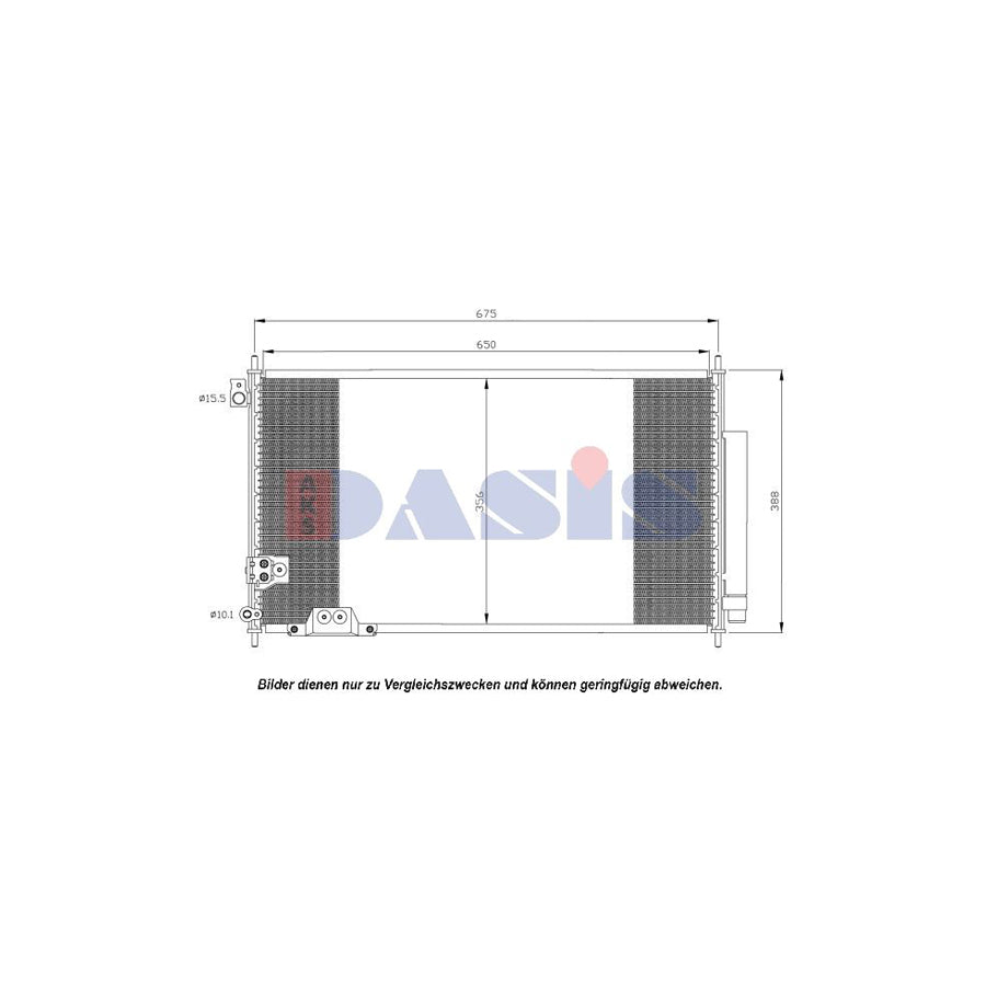 AKS Dasis 102018N Air Conditioning Condenser for Honda Accord