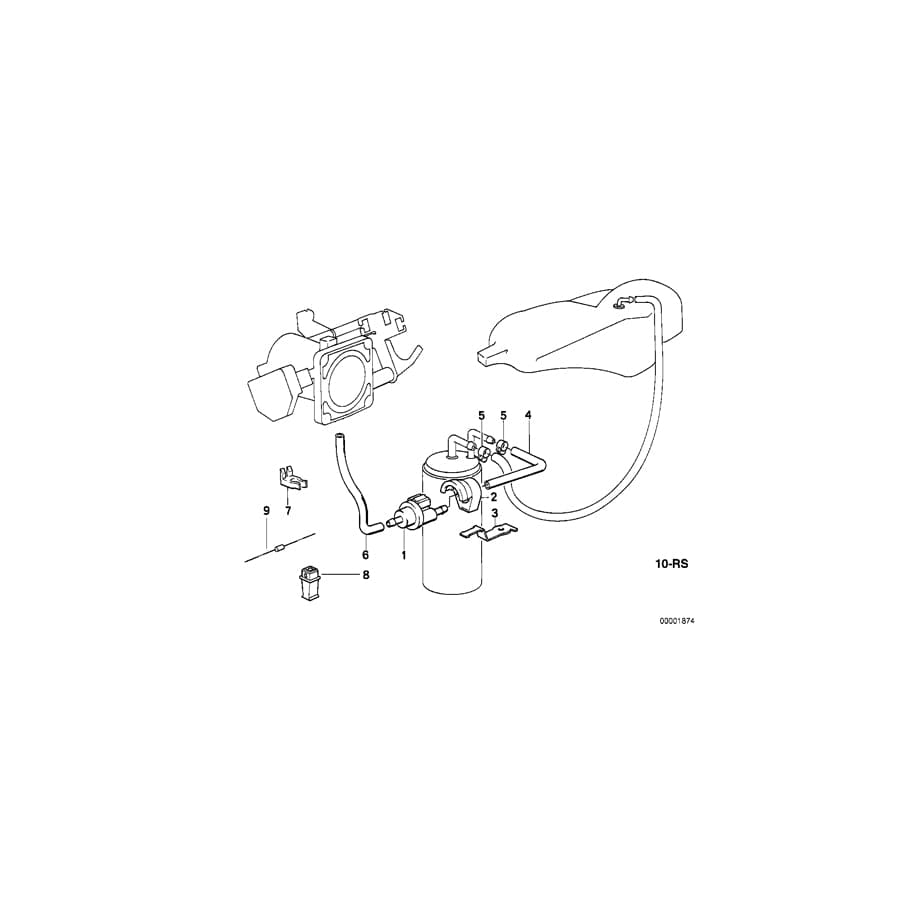 Genuine BMW 11641403732 E34 Disturbance Air Valve D=3,3mm (Inc. M5 & M5 3.8) | ML Performance UK Car Parts
