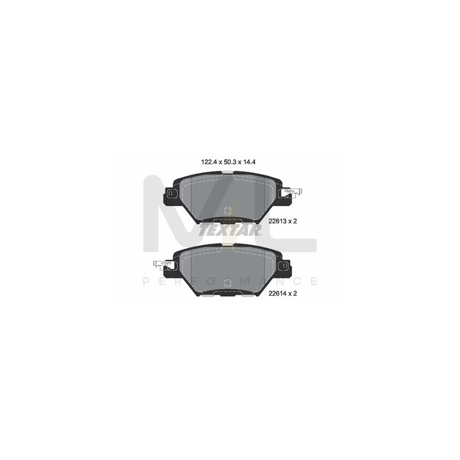 TEXTAR 2261301 Brake pad set for MAZDA CX-9 (TC) incl. wear warning contact | ML Performance Car Parts