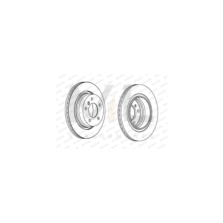 FERODO PREMIER DDF1073 Brake Disc for BMW 3 Series Vented, with bolts/screws | ML Performance Car Parts