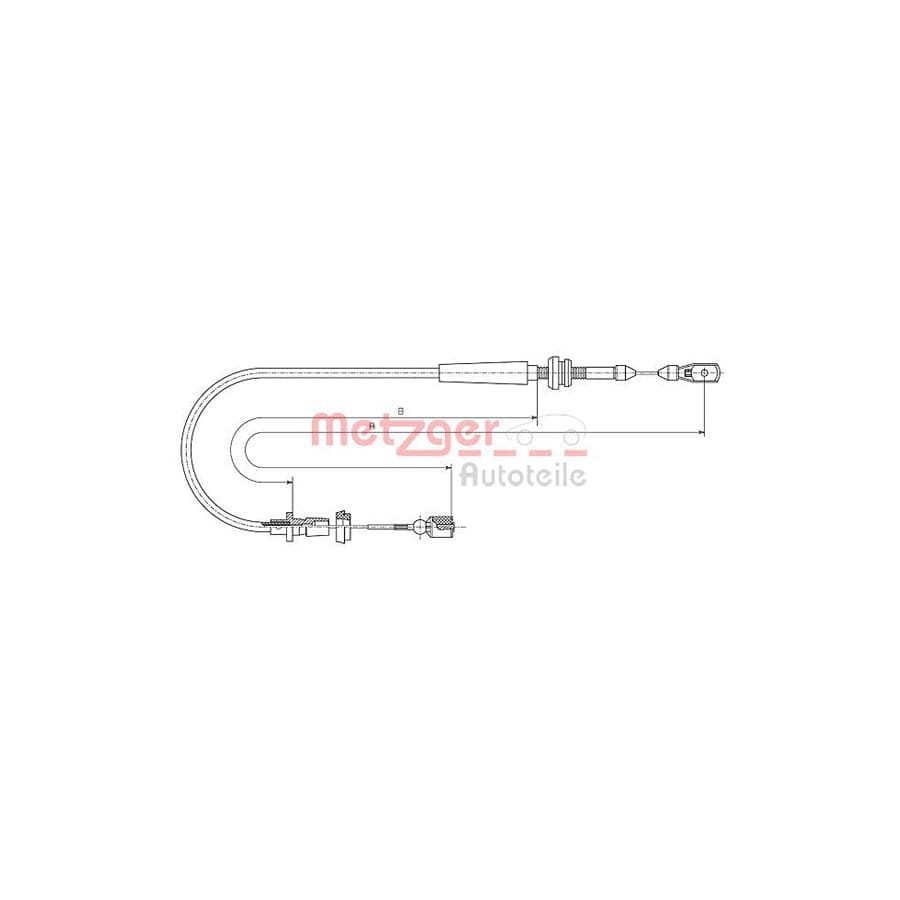 METZGER 10.1013 Throttle Cable for VW POLO