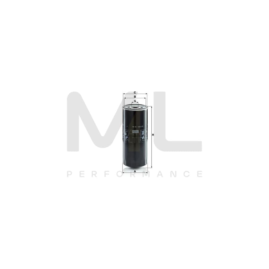 MANN-FILTER W 11 102/22 Oil Filter Spin-on Filter