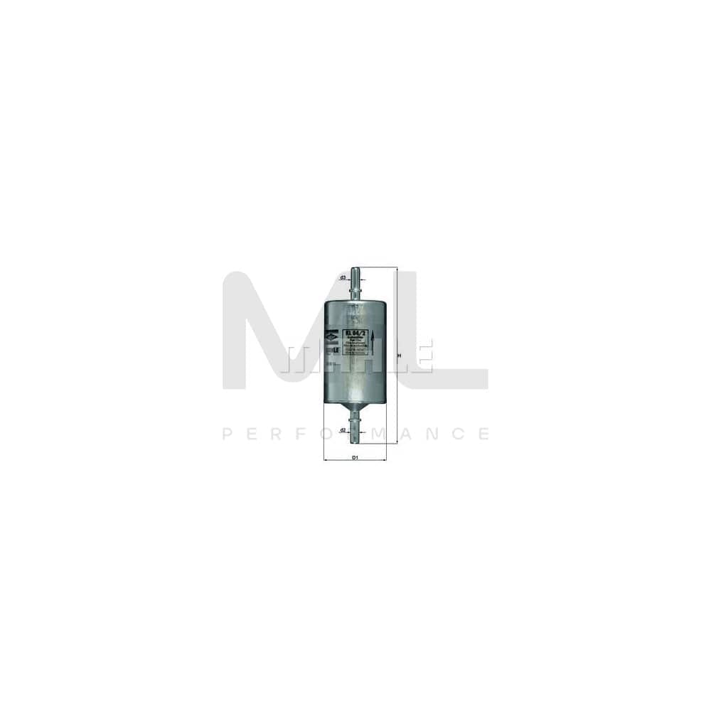 MAHLE ORIGINAL KL 84/2 Fuel filter In-Line Filter | ML Performance Car Parts