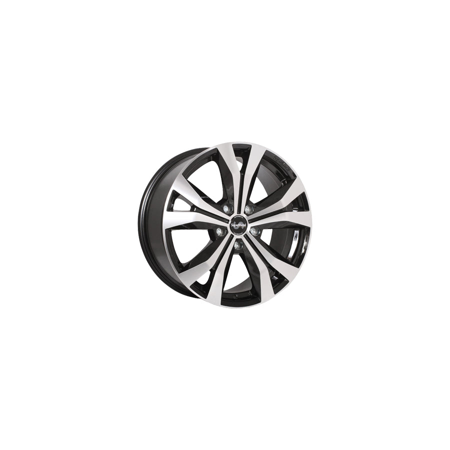 SuperMetal Bullet 8x18 ET50 32001 Black Polished Wheel