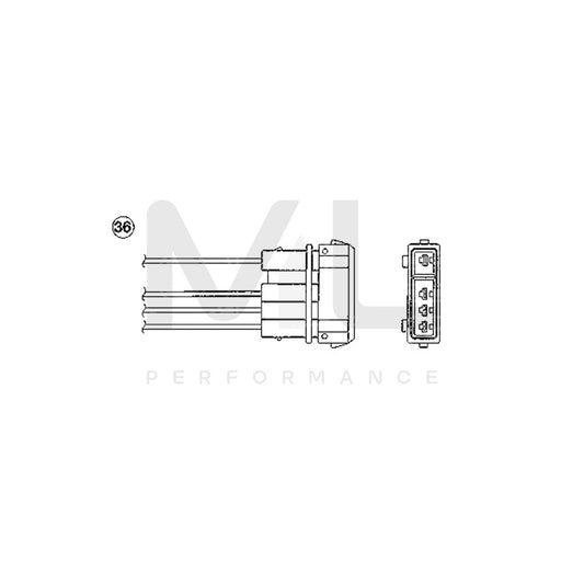 NTK Lambda Sensor / O2 Sensor (NGK 0254) - OZA572-E13 | ML Car Parts UK | ML Performance