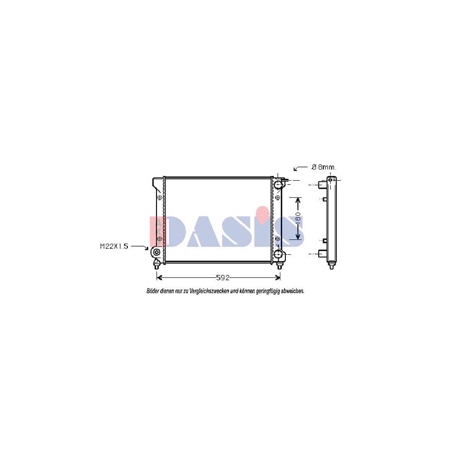 AKS Dasis 330250N Engine Radiator for Seat Toledo I Hatchback (1L)