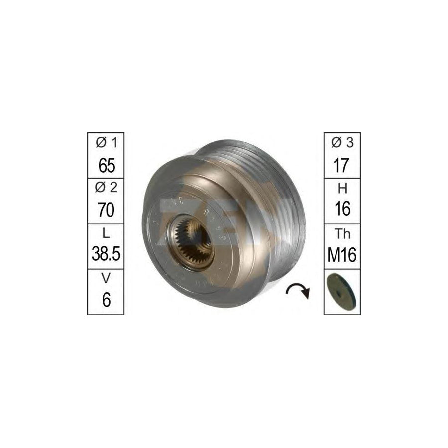 Era 219049 Alternator Freewheel Clutch For Audi A8 D2 (4D2, 4D8)