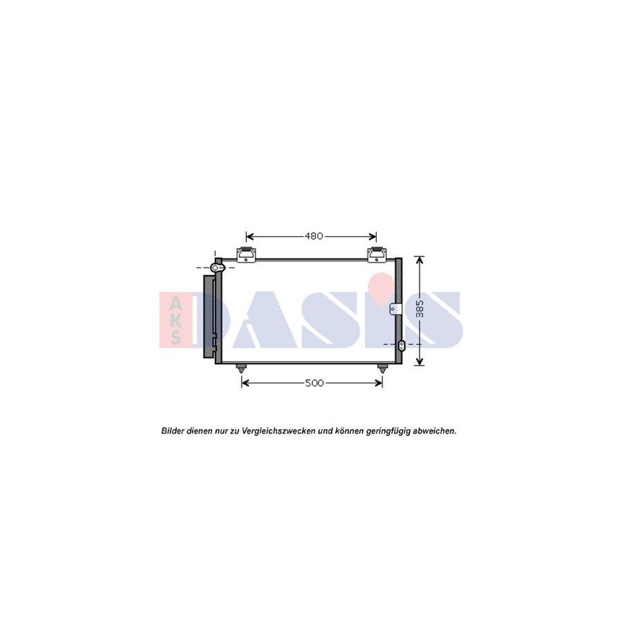 AKS Dasis 212084N Air Conditioning Condenser for Toyota Corolla