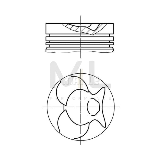 MAHLE ORIGINAL 002 49 04 Piston 92,2 mm, with piston ring carrier, without cooling duct | ML Performance Car Parts