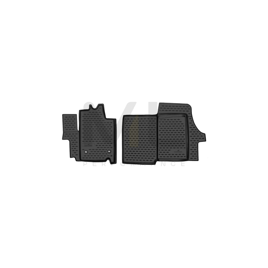 WALSER Tailored, XTR 75216 Floor mat set Elastomer, Front, Black