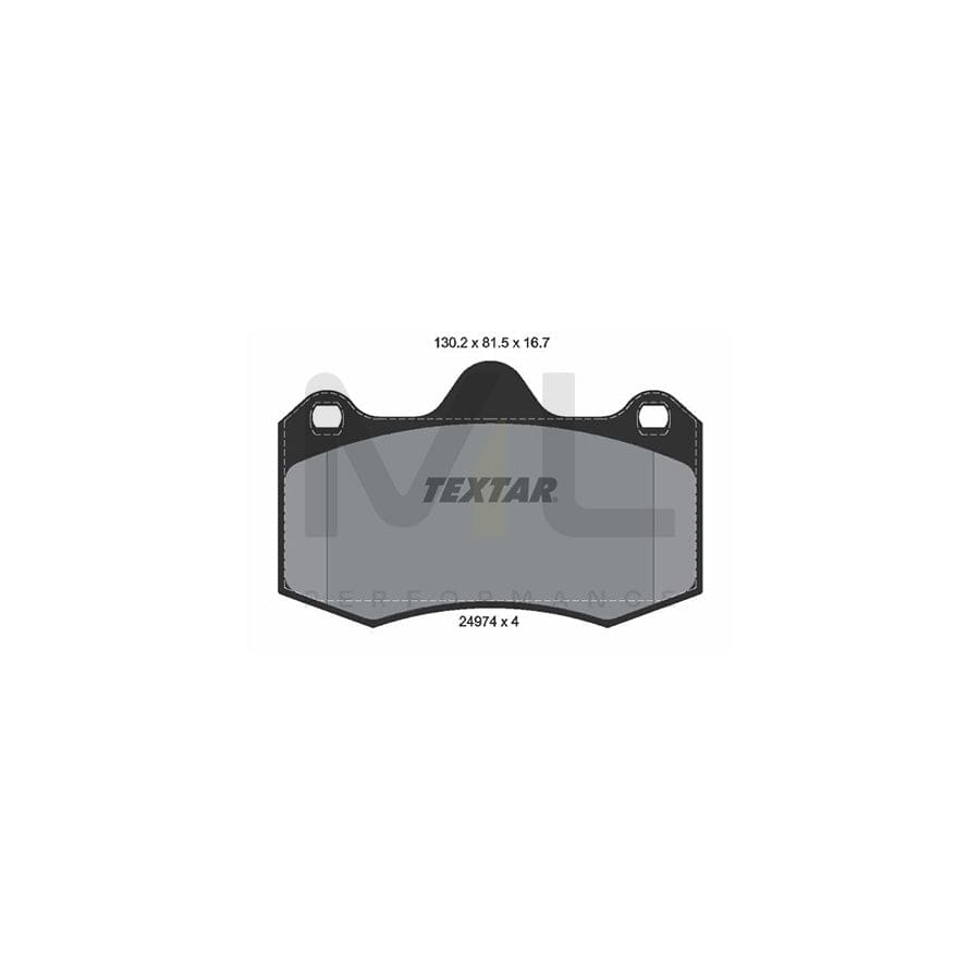 TEXTAR 2497401 Brake pad set for SEAT IBIZA not prepared for wear indicator | ML Performance Car Parts