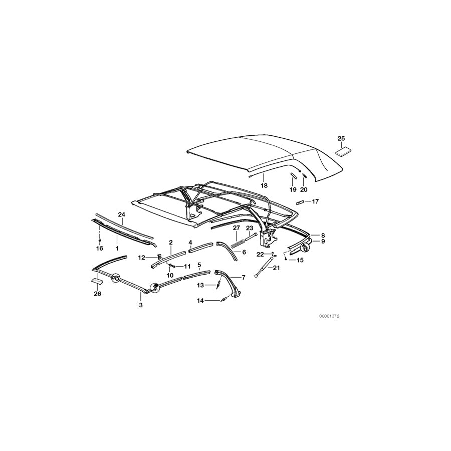 Genuine BMW 54318209780 E36 Front Rail Gasket L=1200mm (Inc. 323i) | ML Performance UK Car Parts