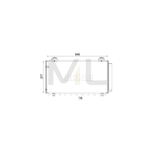 MAHLE ORIGINAL AC 797 000S Air conditioning condenser for TOYOTA COROLLA with dryer | ML Performance Car Parts