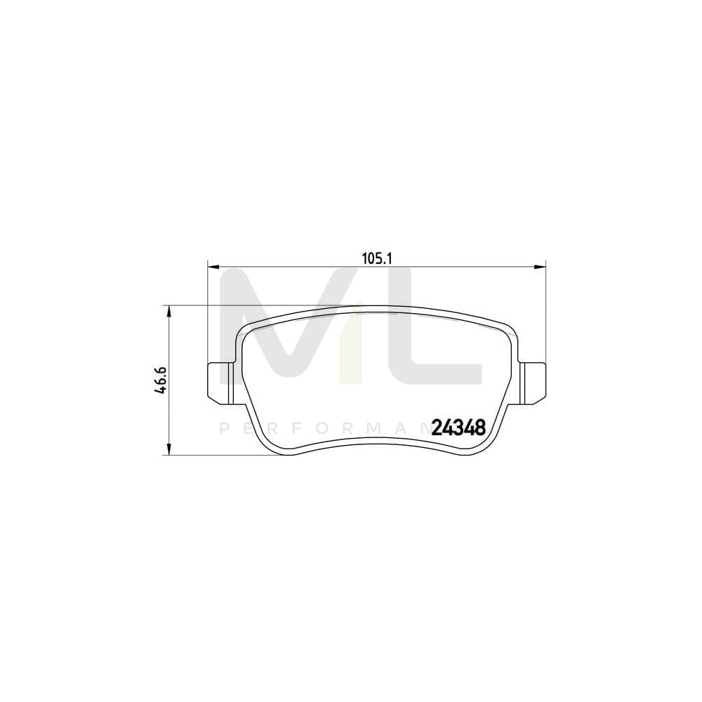 Brembo P 23 101 Brake Pad Set For Fiat Croma Excl. Wear Warning Contact | ML Performance Car Parts