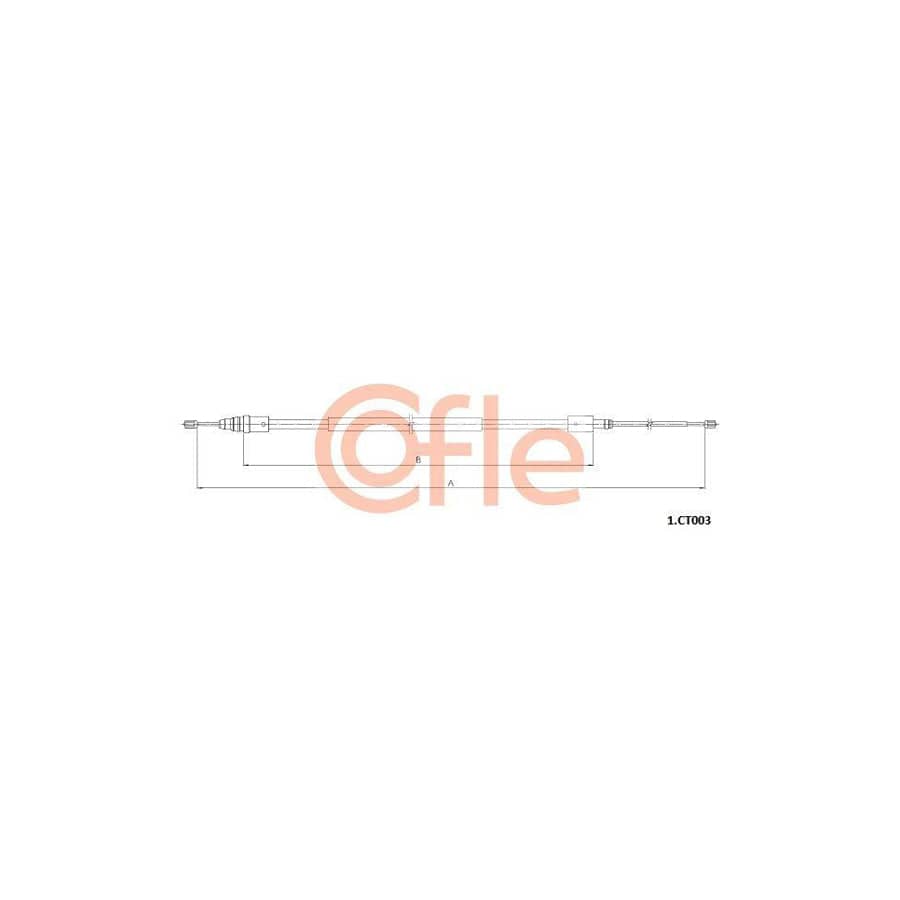 Cofle 92.1.Ct003 Hand Brake Cable for Citroen C3