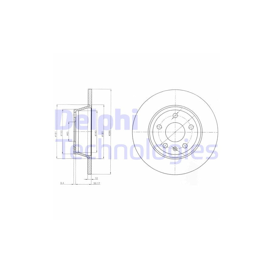 Delphi Bg4089 Brake Disc For Audi Tt