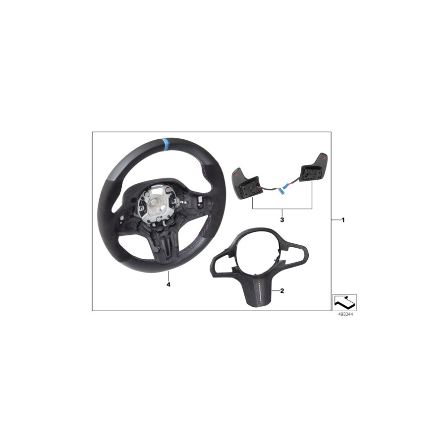 Genuine BMW 32302463551 Steering Wheel PERFORMANCE (Inc. X3 M & X4 M) | ML Performance US Car Parts