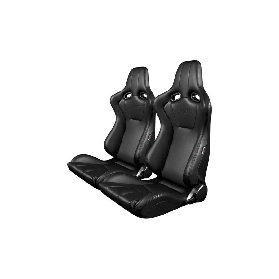 BRAUM Venom Series Racing Seats (Black Leatherette) – Pair