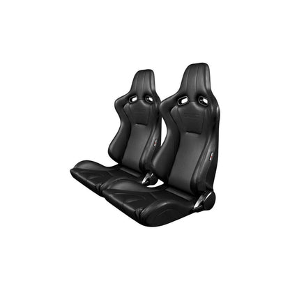 BRAUM Venom Series Racing Seats (Black Leatherette) – Pair