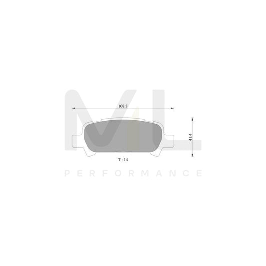 Bosch 0986Ab2334 Brake Pad Set With Acoustic Wear Warning BP2334N | ML Performance Car Parts