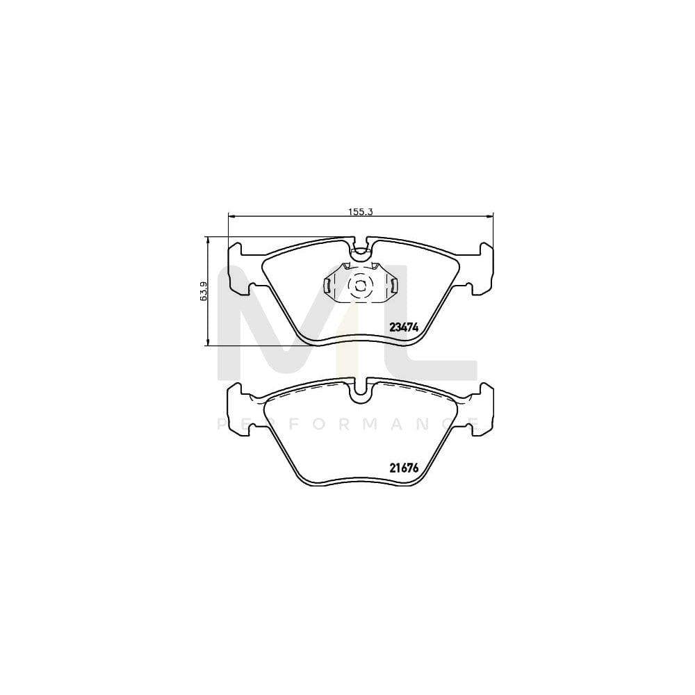 Hella 8DB 355 009-651 Brake Pad Set Prepared For Wear Indicator