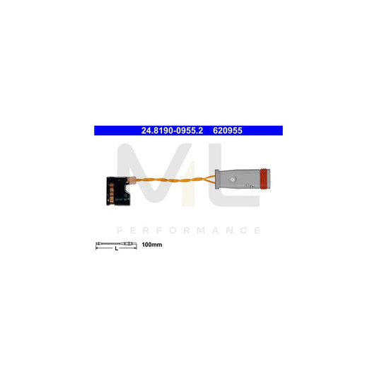 ATE 24.8190-0955.2 Brake pad wear sensor suitable for MERCEDES-BENZ E-Class