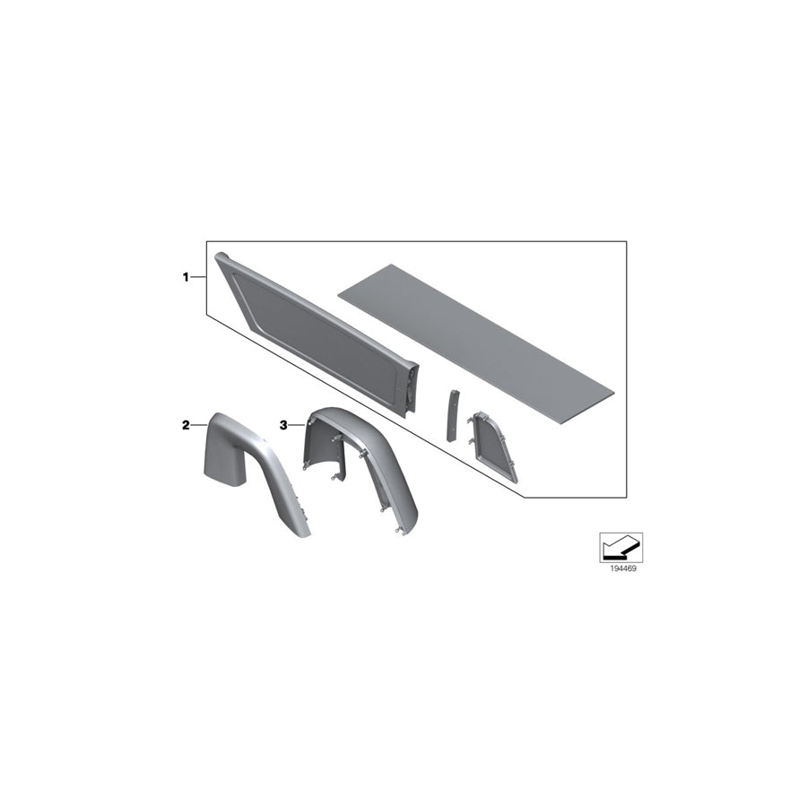Genuine BMW 51437270488 E89 Cover, Rollover Bar, Rear Right (Inc. Z4) | ML Performance US Car Parts