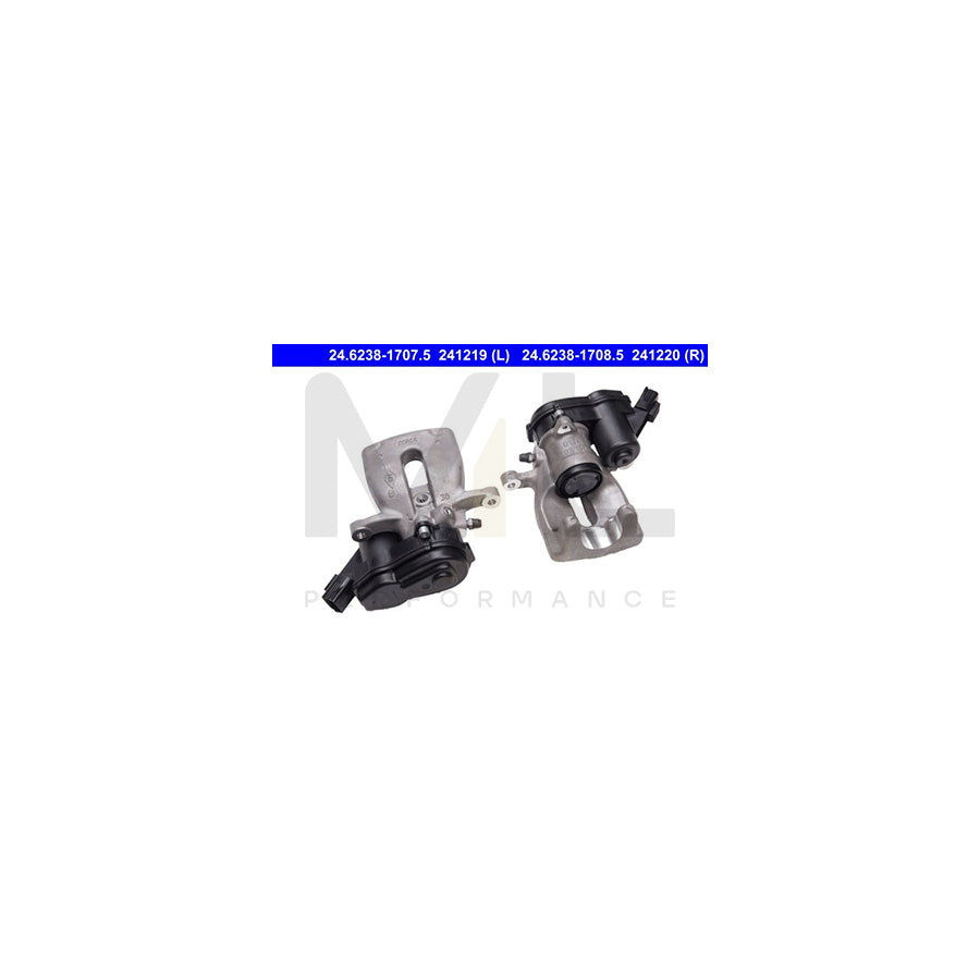 ATE 24.6238-1708.5 Brake Caliper for vehicles with electric parking brake, without holder