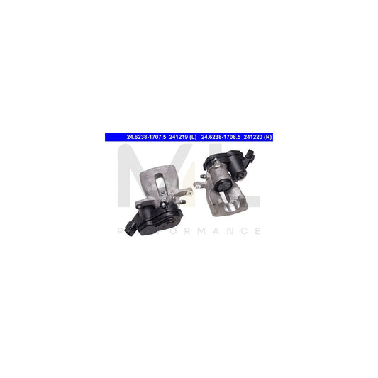 ATE 24.6238-1708.5 Brake Caliper for vehicles with electric parking brake, without holder