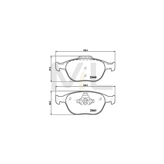 Hella 8DB 355 009-561 Brake Pad Set Not Prepared For Wear Indicator
