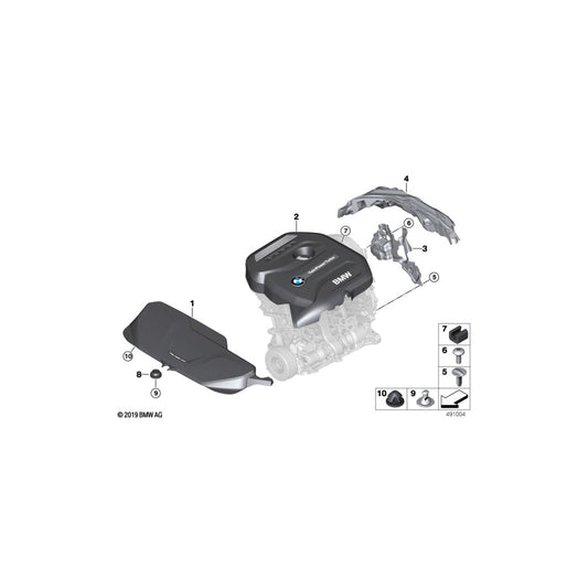 Genuine BMW 11148607141 F34 F36 G12 Acoustic Cover Rear (Inc. 440iX, 440i & 340i) | ML Performance US