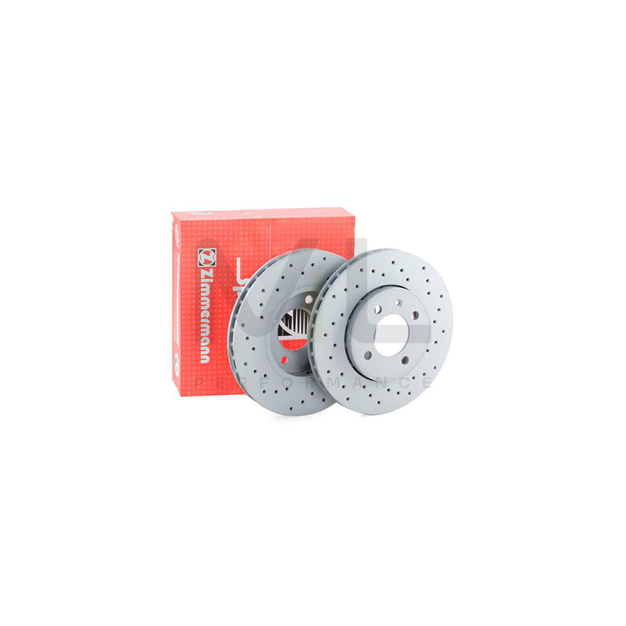 ZIMMERMANN SPORT COAT Z 600.3250.52 Brake Disc Externally Vented, Perforated, Coated, High-carbon  - 1 piece