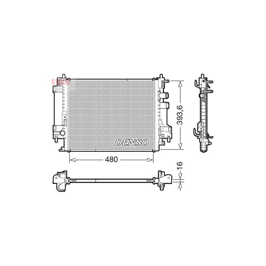 DENSO DRM23117 Engine Radiator for Renault Twingo III Hatchback (Bcm)