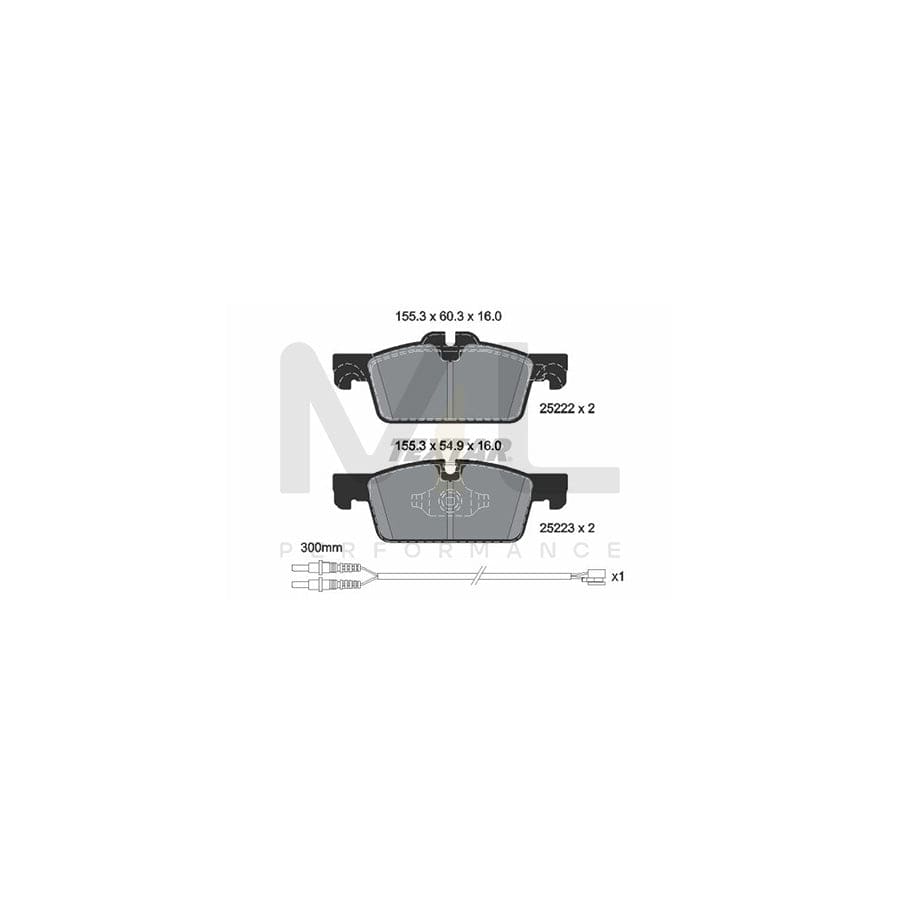 TEXTAR 2522204 Brake pad set for PEUGEOT 508 incl. wear warning contact, with accessories | ML Performance Car Parts