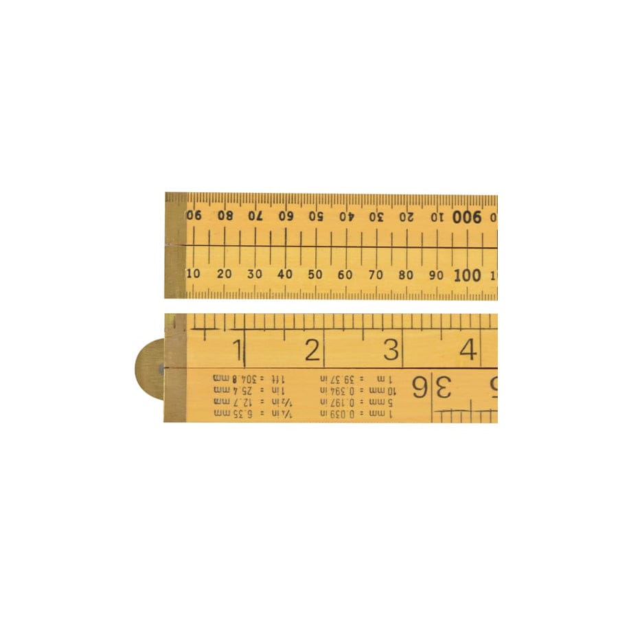 R.S.T. RST073 Wooden 4 Fold Rule 1m / 39in (Loose)