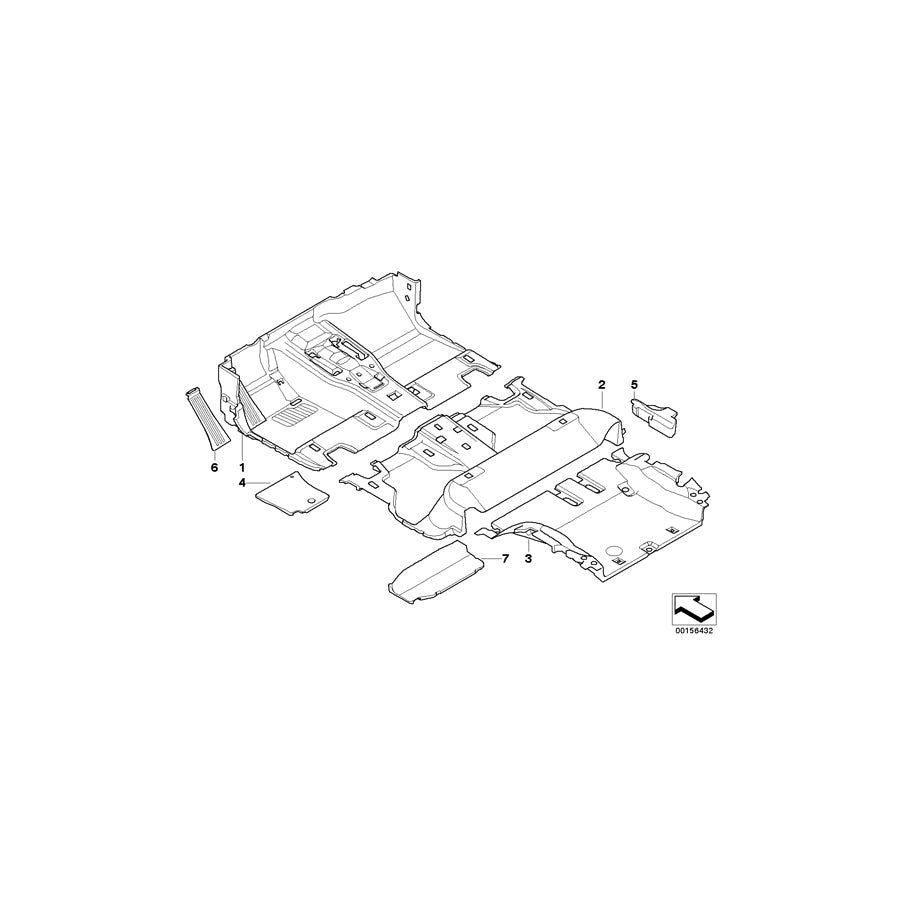 Genuine BMW 51477154832 F15 FoaInsert Footwell Front Right (Inc. X5 35i, X6 35i & X6 M50dX) | ML Performance US Car Parts