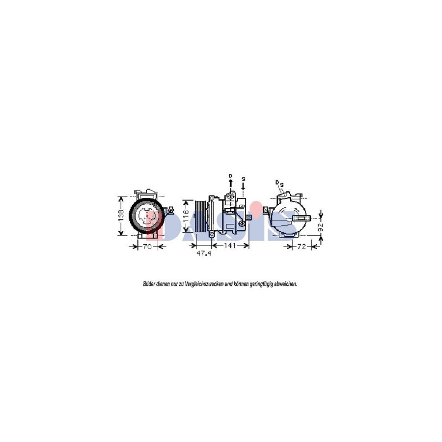AKS Dasis 851802N Compressor, Air Conditioning
