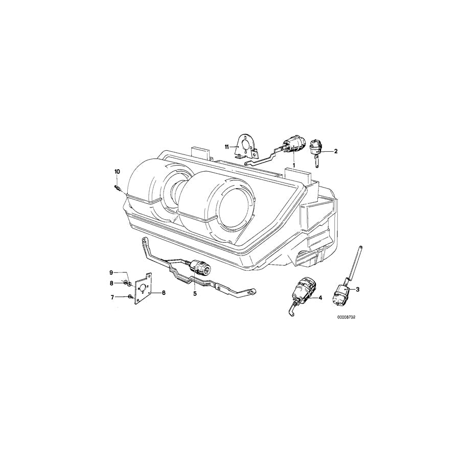 Genuine BMW 64111363137 E23 Actuator Fresh Air Flap (Inc. 728i) | ML Performance UK Car Parts