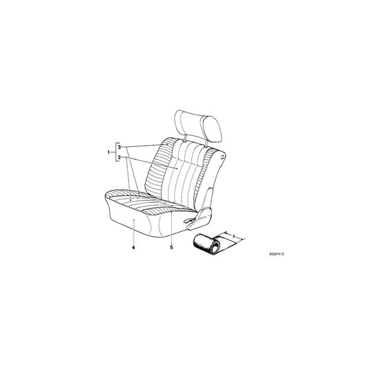 Genuine BMW 51861972726 E34 E30 E32 Upholstery Cloth Anthrazit 0216/0269/0274 (Inc. 325ix, 518i & 323i) | ML Performance US Car Parts
