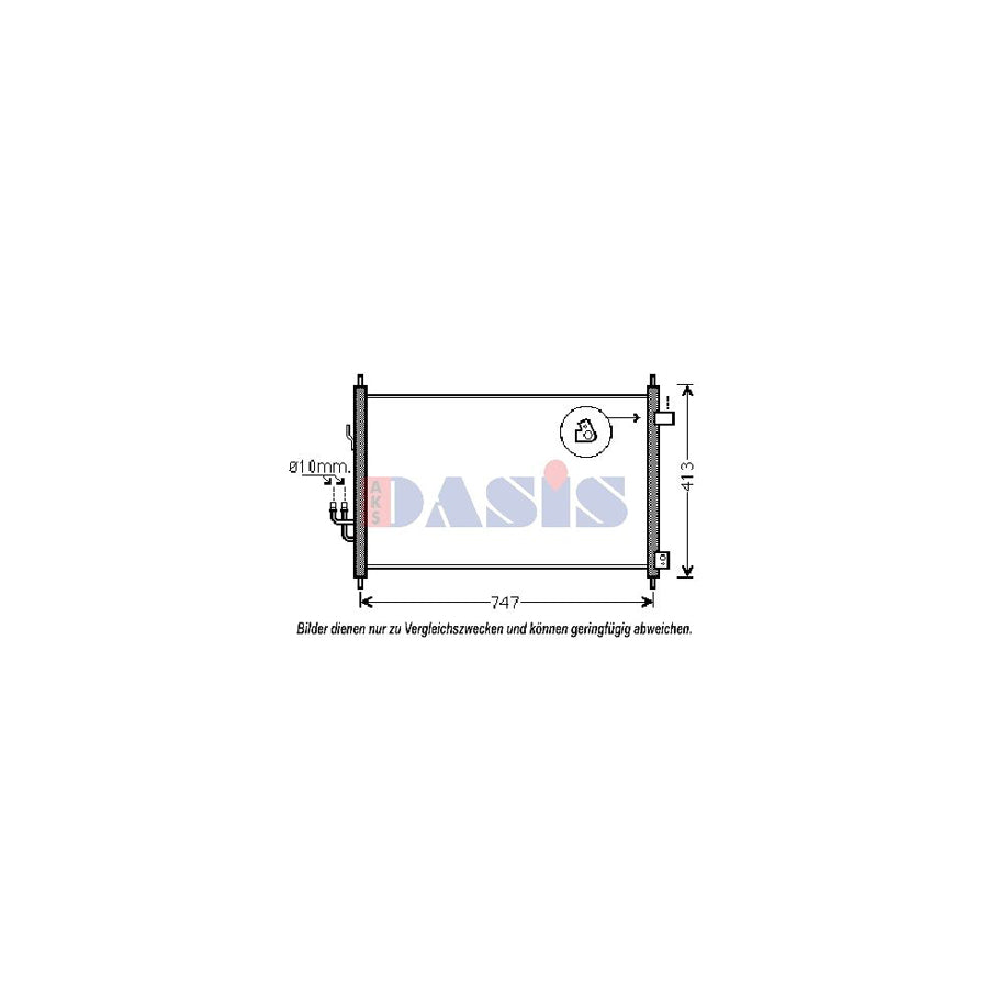 AKS Dasis 102028N Air Conditioning Condenser for Honda Fr-V (Be)