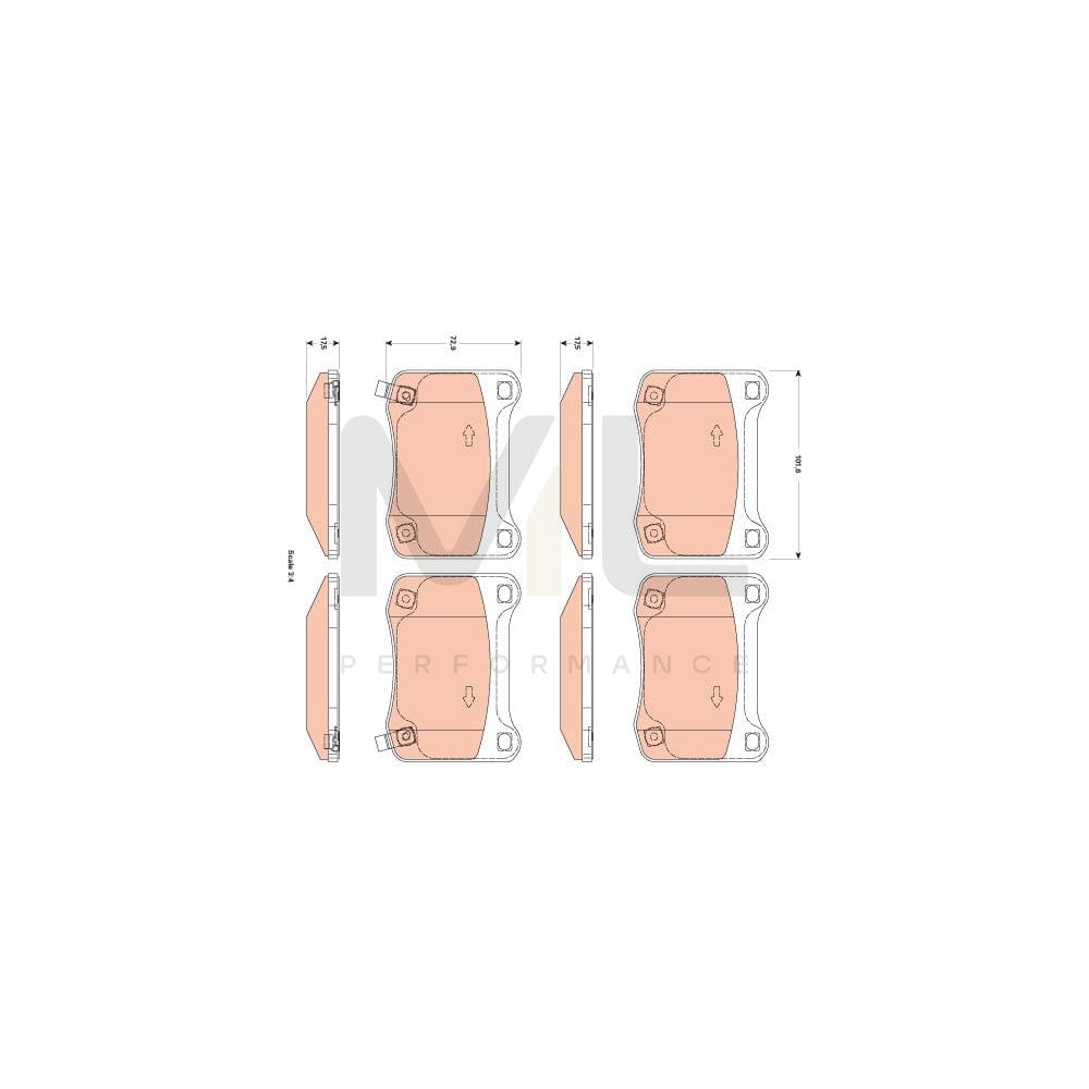 TRW Gdb3504 Brake Pad Set For Lexus Is Ii Saloon (Xe20) With Acoustic Wear Warning | ML Performance Car Parts