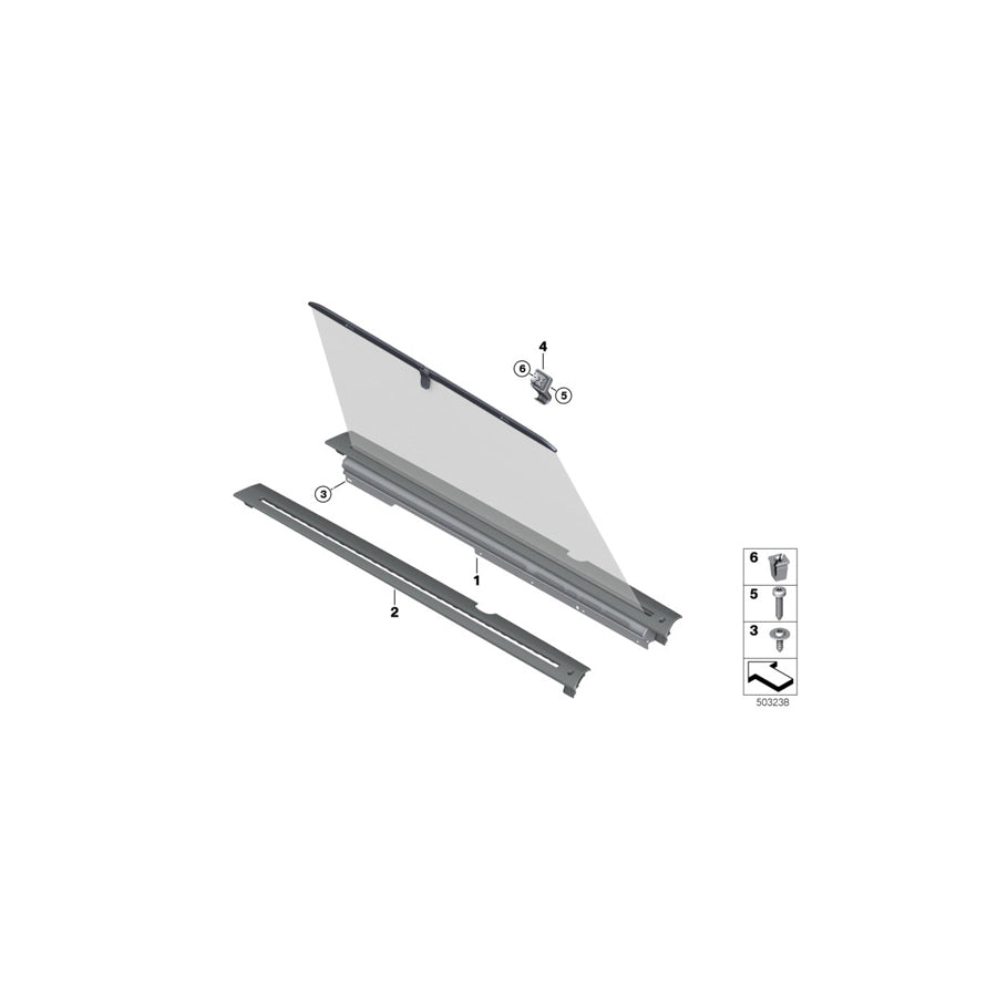 Genuine BMW 51356997698 G05 Right Sun Blind Cover (Inc. X5) | ML Performance US Car Parts