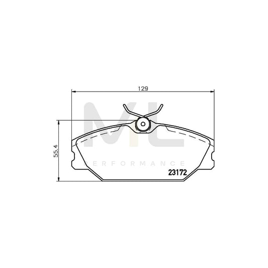Hella 8DB 355 019-391 Brake Pad Set Not Prepared For Wear Indicator, With Brake Caliper Screws, With Accessories