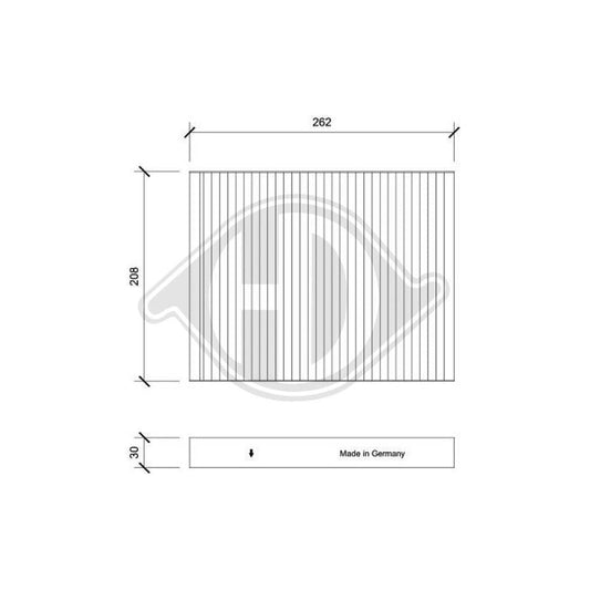 DIEDERICHS DCI0221 Pollen Filter For Hyundai Santa Fe II (Cm)