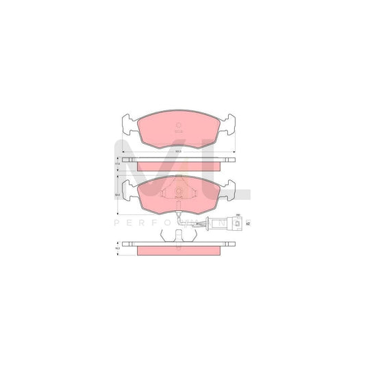 TRW Gdb301 Brake Pad Set Incl. Wear Warning Contact | ML Performance Car Parts