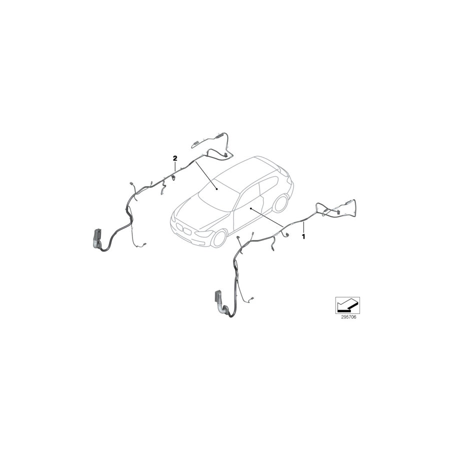 Genuine BMW 61129341010 F23 F22 Wiring Co-Drivers Side (Inc. 218i, 230i & 230iX) | ML Performance US Car Parts