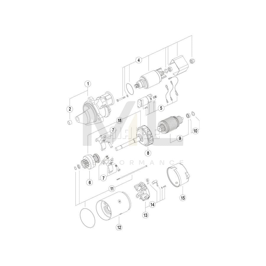MAHLE ORIGINAL MS 37 Starter motor 12V 4,2kW, Teeth Quant.: 10 | ML Performance Car Parts