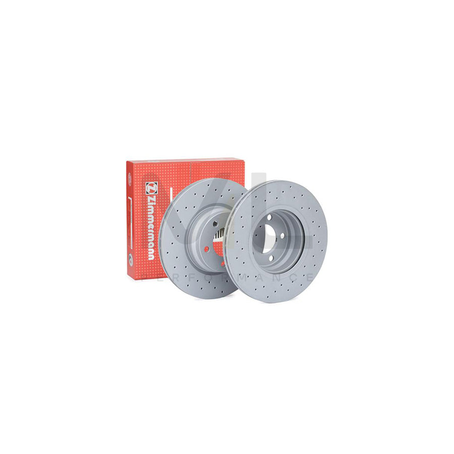 ZIMMERMANN SPORT COAT Z 150.2901.52 Brake Disc Internally Vented, Perforated, Coated, High-carbon  - 1 piece