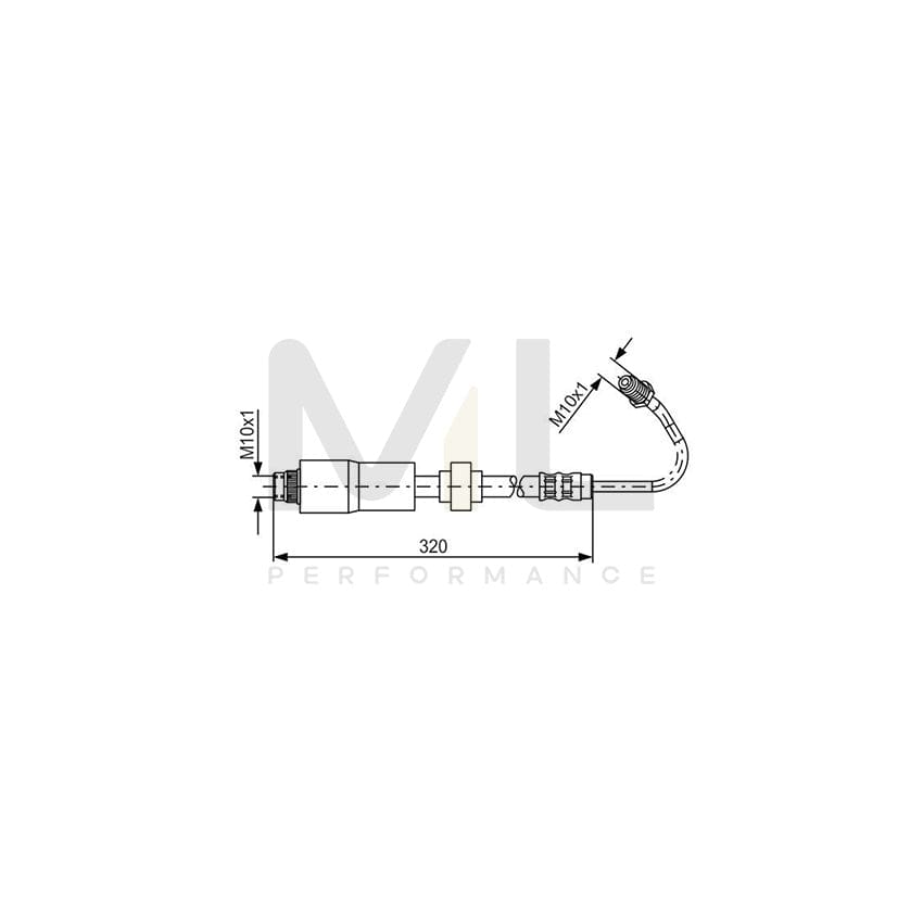 BOSCH 1 987 476 067 Brake Hose for RENAULT KANGOO 325mm | ML Performance Car Parts